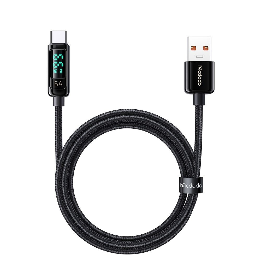 USB-A to USB-C McDodo CA-8690 Data and Charging Cable, 66W, 1.2m, Black