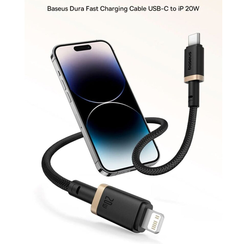 USB-C to Lightning Data and Charging Cable Baseus Dura Series, 20W, 1m, Red Black P10377800U01-01
