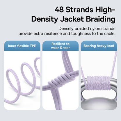 USB-C to Lightning Baseus Gem Data and Charging Cable, 20W, 1m, Purple P10373001511-00