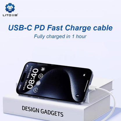USB-C to Lightning Data and Charging Cable Lito LD04CL, 27W, 1m, White