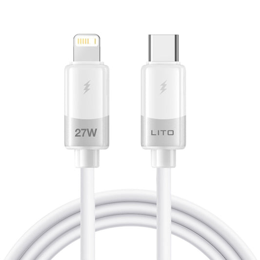 USB-C to Lightning Data and Charging Cable Lito LD07, 27W, 1m, White