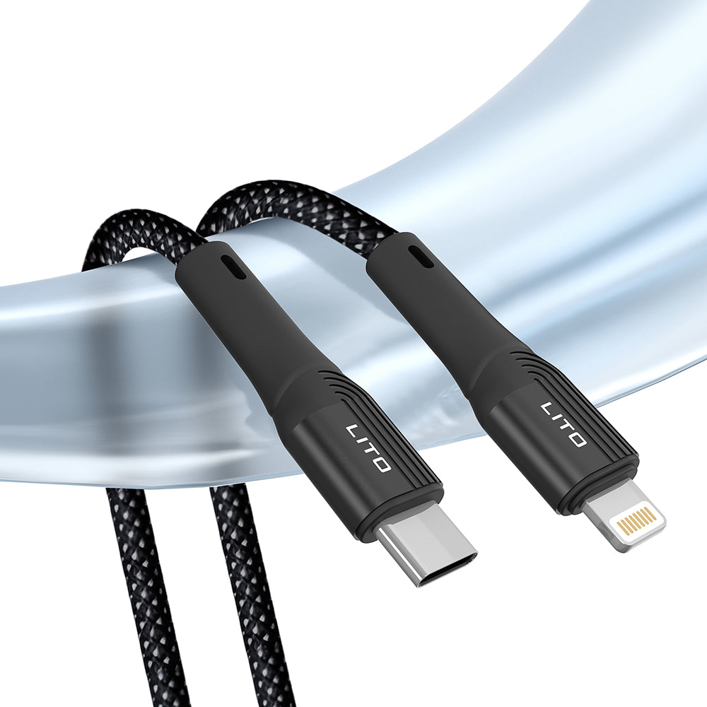 USB-C to Lightning Data and Charging Cable Lito LD14CL, 30W, 1m, Black