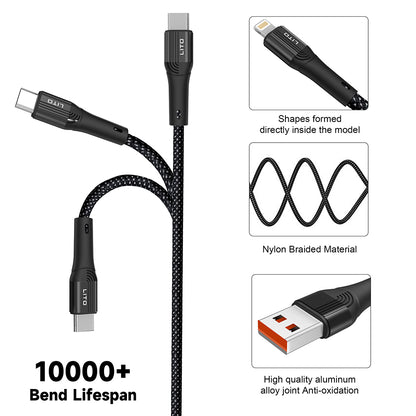 USB-C to Lightning Data and Charging Cable Lito LD14CL, 30W, 1m, Black