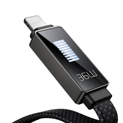 USB-C to Lightning McDodo CA-4960 Rythm Display Data and Charging Cable, 36W, 1.2m, Black