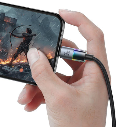 USB-C to Lightning McDodo CA-8190 Colorful Data and Charging Cable, 36W, 1.2m, Black