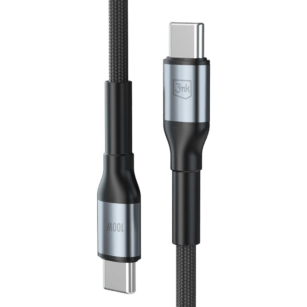 USB-C Data and Charging Cable - USB-C 3MK Hyper N, 100W, 1m, Black