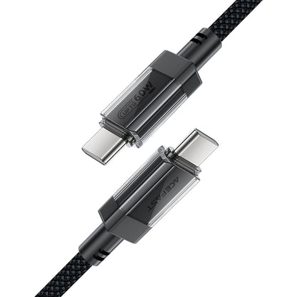 USB-C Data and Charging Cable - USB-C Acefast C12-03, 60W, 1.2m, Black