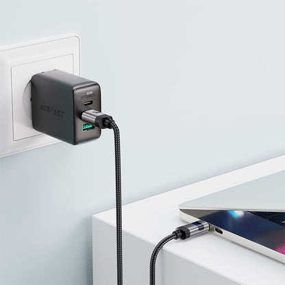 USB-C Data and Charging Cable - USB-C Acefast C15-03 Display, 60W, 1.2m, Black
