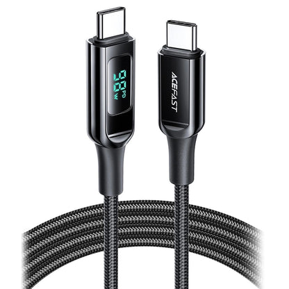 USB-C Data and Charging Cable - USB-C Acefast C6-03 Display, 100W, 2m, Black