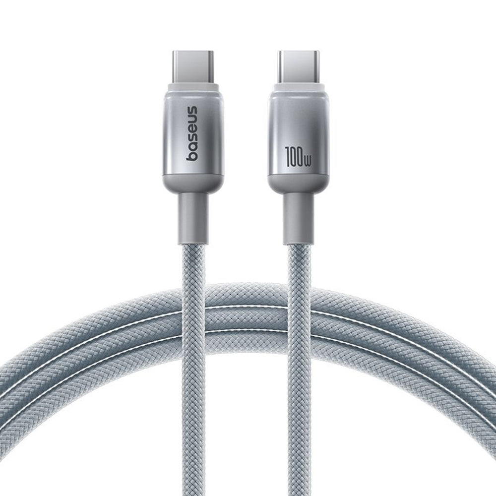 Baseus Discolor USB-C to USB-C Data and Charging Cable, 100W, 1m, Silver E0420701