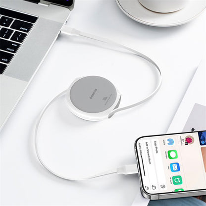 USB-C Data and Charging Cable - USB-C Baseus Pathfinder Retractable, 100W, 1m, White P10368400211-00