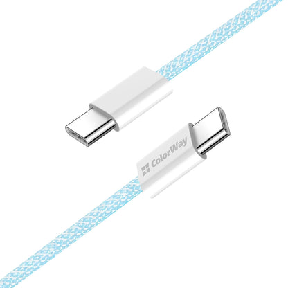 USB-C Data and Charging Cable - USB-C ColorWay CW-CBPDCC061, 60W, 1m, Blue