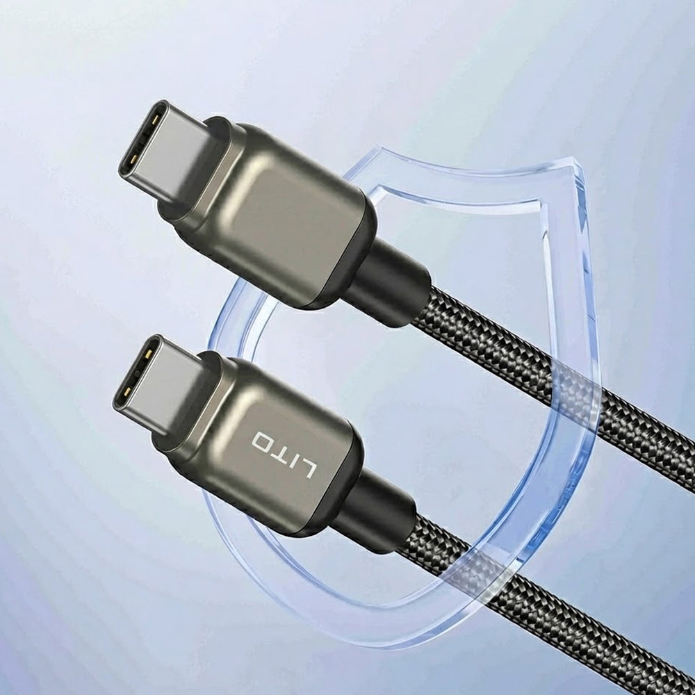 USB-C Data and Charging Cable - USB-C Lito LD17, 100W, 1m, Black