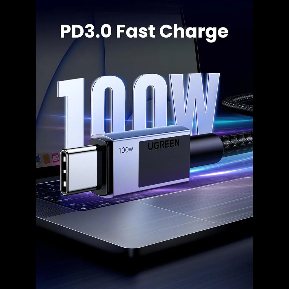 USB-C Data and Charging Cable - USB-C UGREEN L512, 100W, 1m, Gray