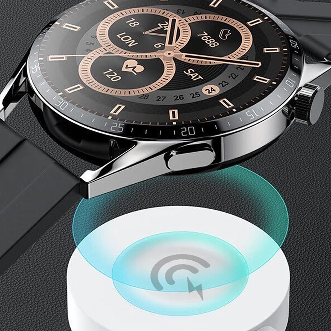 Dudao A12H Wireless Charger for Huawei Watch Series, USB-A, White