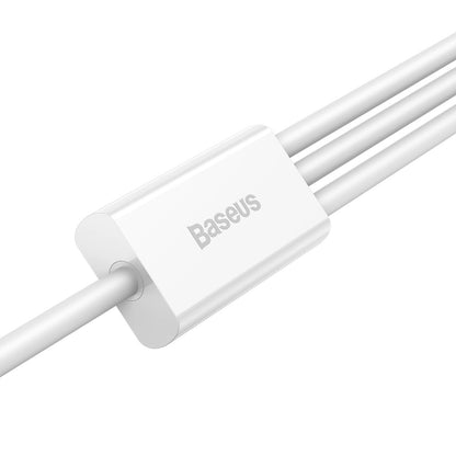 USB-A - Lightning / microUSB / USB-C Charging Cable Baseus Superior Series, 20W, 0.5m, White