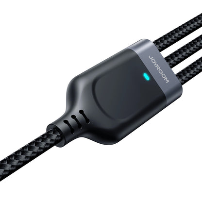 USB-A - Lightning / microUSB / USB-C Charging Cable Joyroom S-A18, 18W, 0.3m, Black