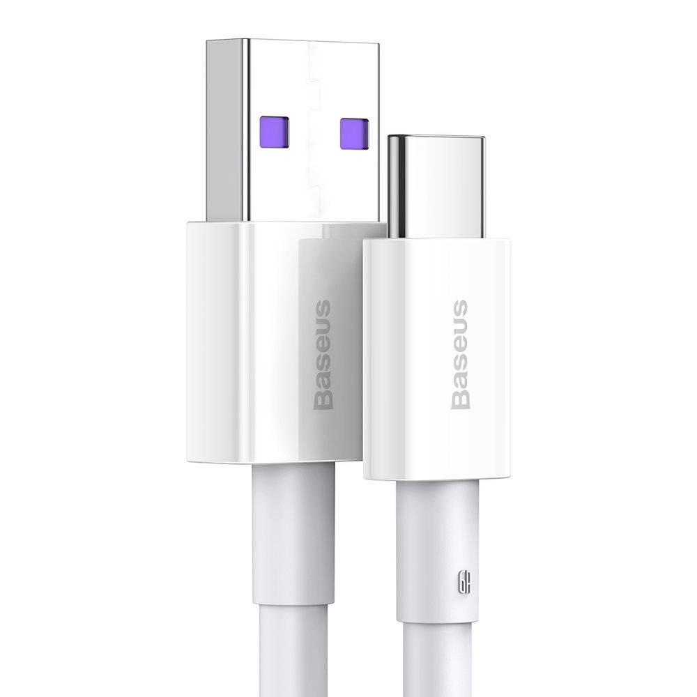 Data and Charging Cable USB-A - USB-C Baseus Superior Series, 66W, 1m, White CATYS-02 