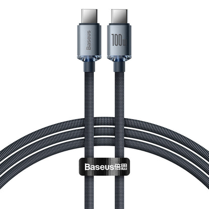 Data and Charging Cable USB-C - USB-C Baseus Crystal Shine Series, 100W, 1.2m, Black CAJY000601 