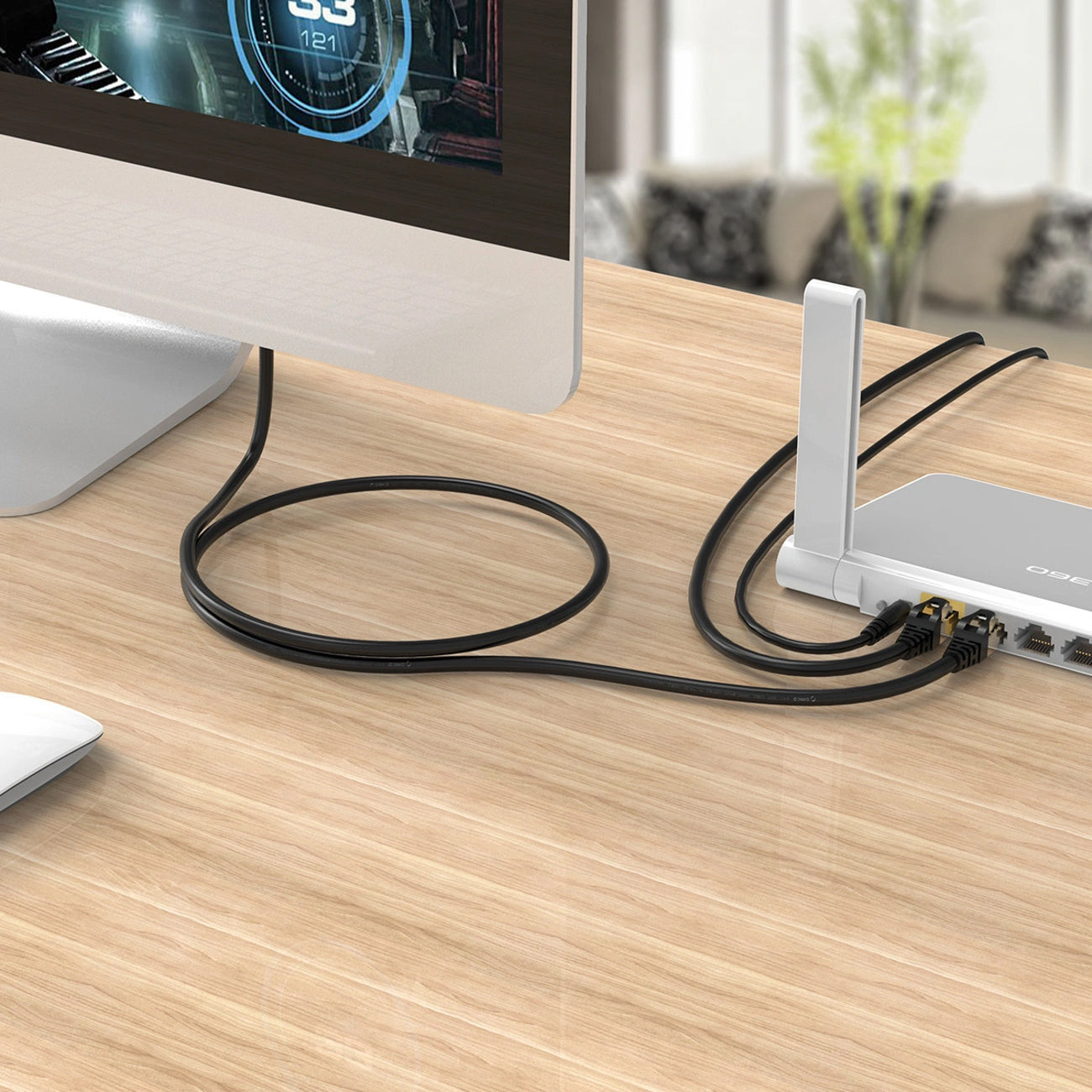 Orico PUG-C7 Network Cable, UTP, Cat7, 2m, Black