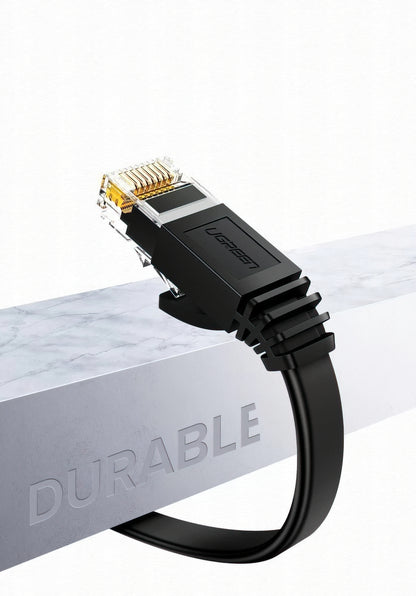 UGREEN NW102 Flat Network Cable, UTP, Cat6, 3m, Black