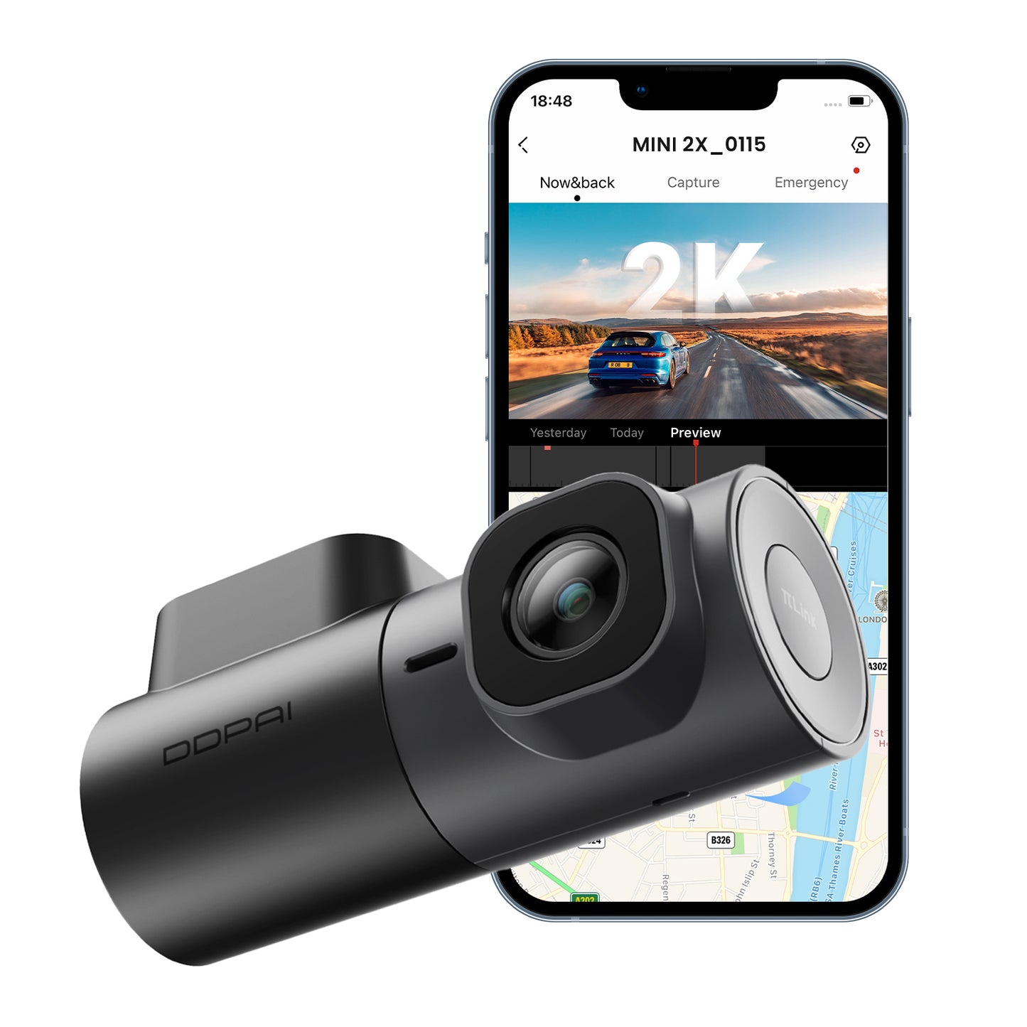 Car Camera DDPAI MINI2X, 2K, Wi-Fi