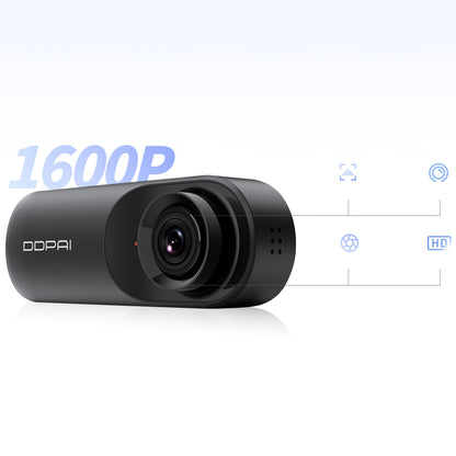 DDPAI mola N3 Pro Front Rear Car Camera, 1600P, Wi-Fi