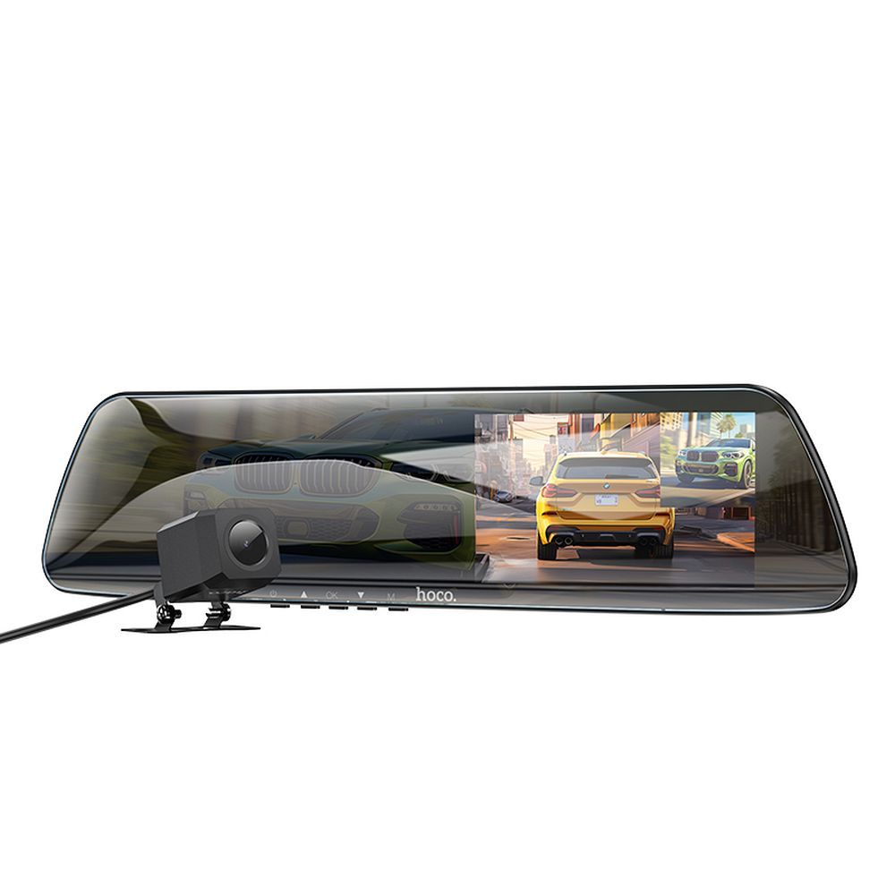 HOCO DV4 Mirror Front Rear Car Camera, 4.5inch Display