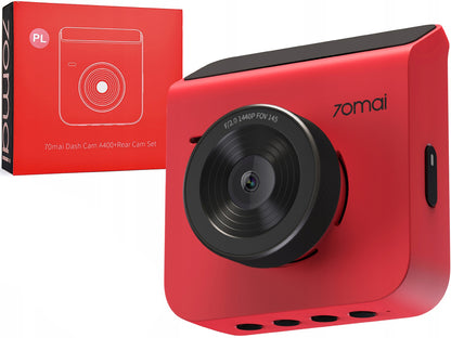 Car Camera 70mai Dash Cam A400, 2K, Wi-Fi, 2inch Display, Red