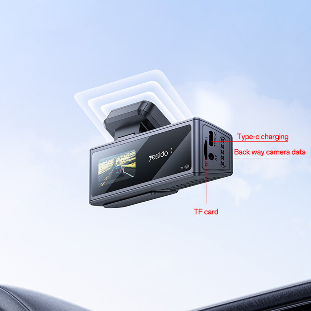 Yesido KM22 Car Camera, 1080P, Wi-Fi, Black
