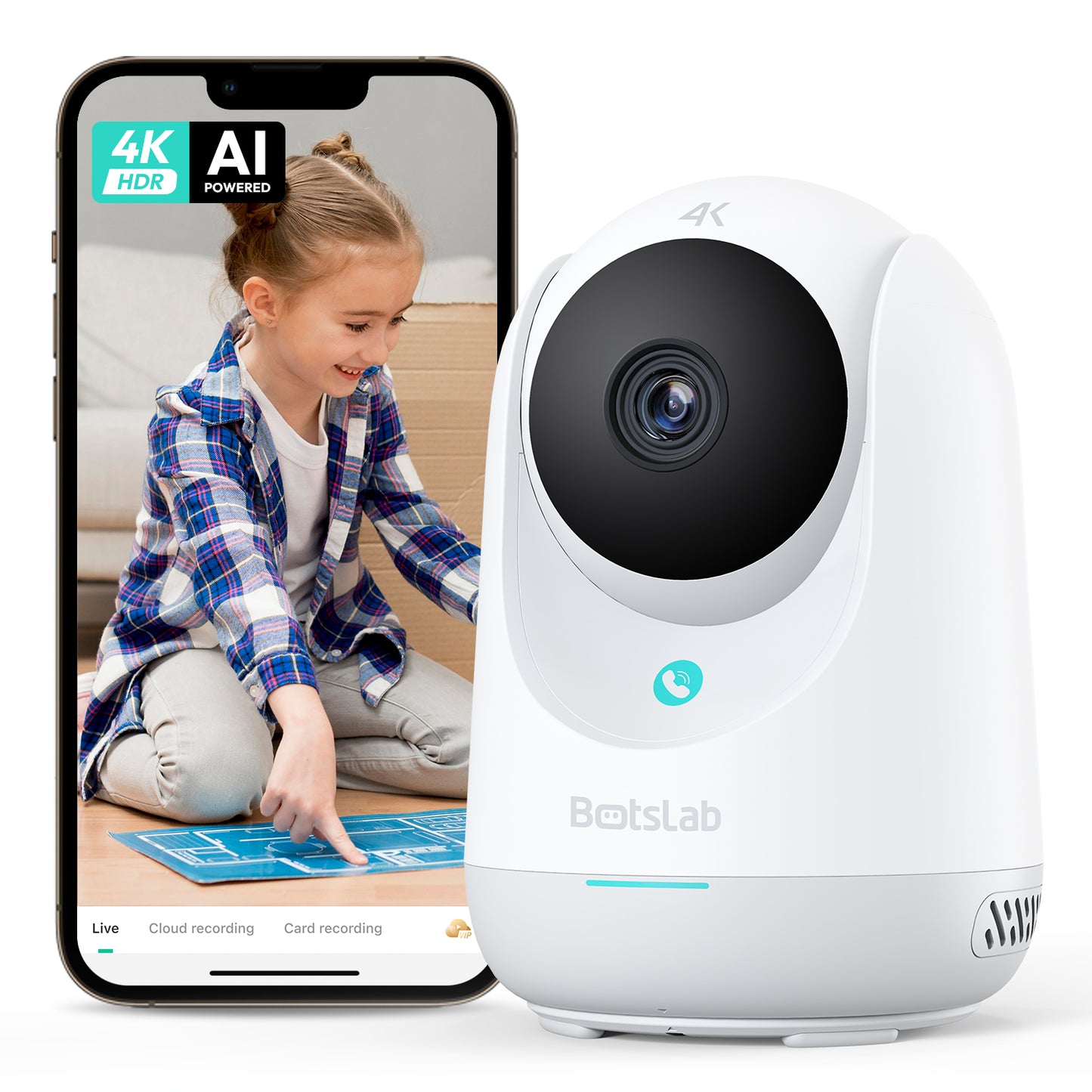 Botslab 3C Pro C224 Surveillance Camera, Wi-Fi, 4K, Indoor