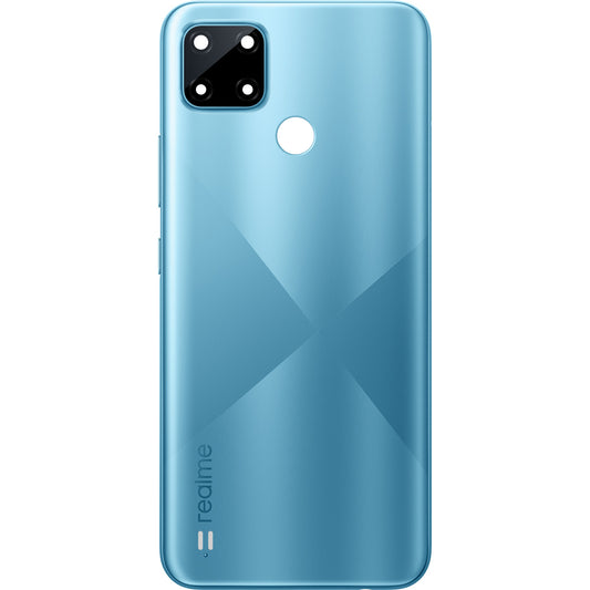 Realme C21Y Battery Cover, Blue (Cross Blue), Service Pack 4908782