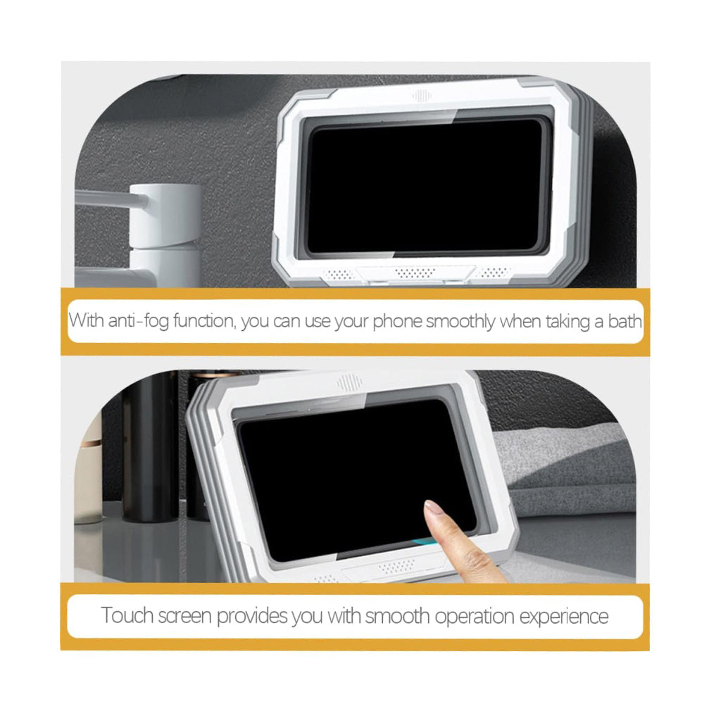 Techsuit LC-888 Wall Case with Touch Membrane for Phone, Waterproof, Grey