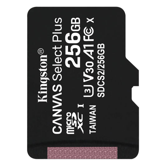 Memory Card microSDXC Kingston Canvas Select Plus Android A1, 256Gb, Class 10 / UHS-1 U1 SDCS2/256GBSP 