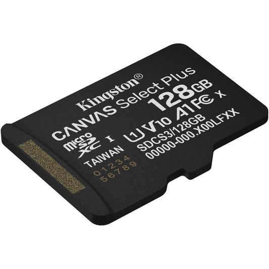 Kingston Canvas Select Plus Android A1 microSDXC Memory Card, 128Gb, Class 10 / UHS-1 U1 SDCS3/128GBSP