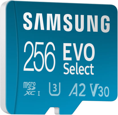 microSDXC Memory Card Samsung Evo Select Plus, 256Gb, Class 10 / UHS-1 U3, With Adapter MB-ME256KA/AM