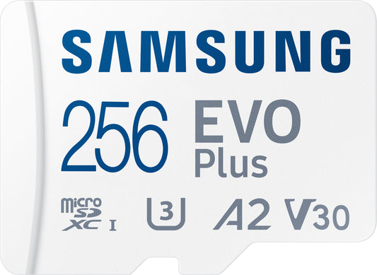 Memory Card microSDXC Samsung Evo Plus, 256Gb, Class 10 / UHS-1 U3, with Adapter MB-MC256KA/EU MB-MC256KA/EU