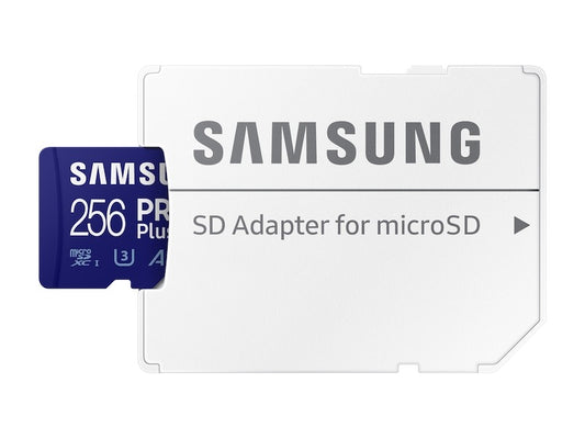 Samsung PRO Plus microSDXC Memory Card, 256Gb, Class 10 / UHS-1 U3, With Adapter MB-MD256KA