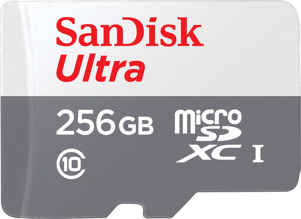 microSDXC SanDisk Ultra Android Memory Card, 256Gb, Class 10 / UHS-1 U1 SDSQUNR-256G-GN3MN