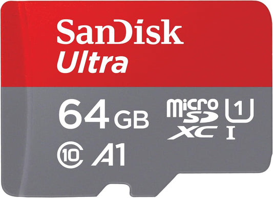 SanDisk Ultra microSDXC Memory Card, 64Gb, Class 10 / UHS-1 U1 SDSQUAB-064G-GN6MN