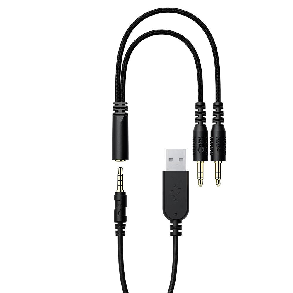 Acefast H16 3.5mm Gaming Headphones, RGB, 2m, Black