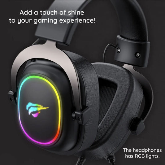 HAVIT H2002P 3.5mm Gaming Headphones, 2m, Black