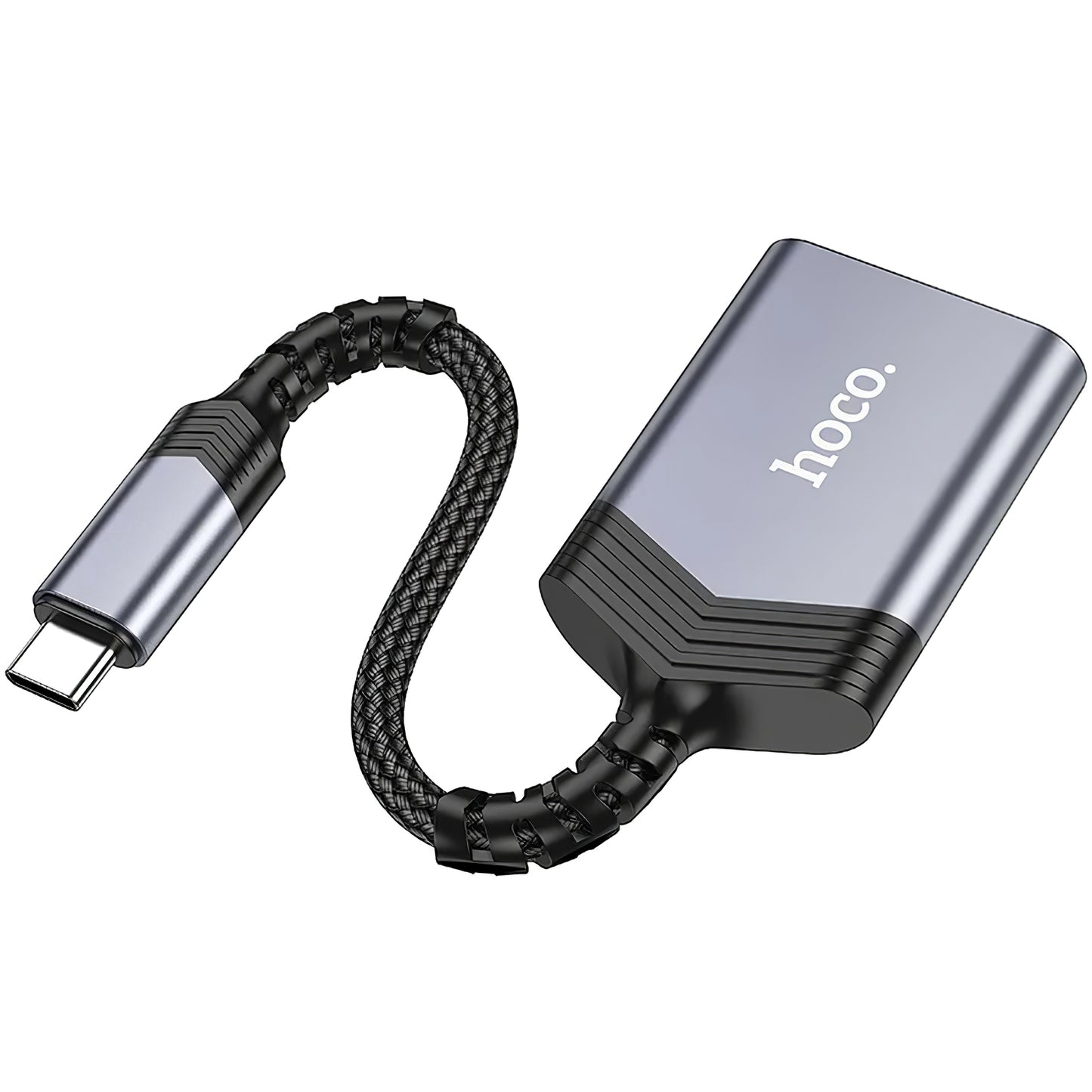 Lightning Card Reader HOCO UA25, SD - microSD, Gray