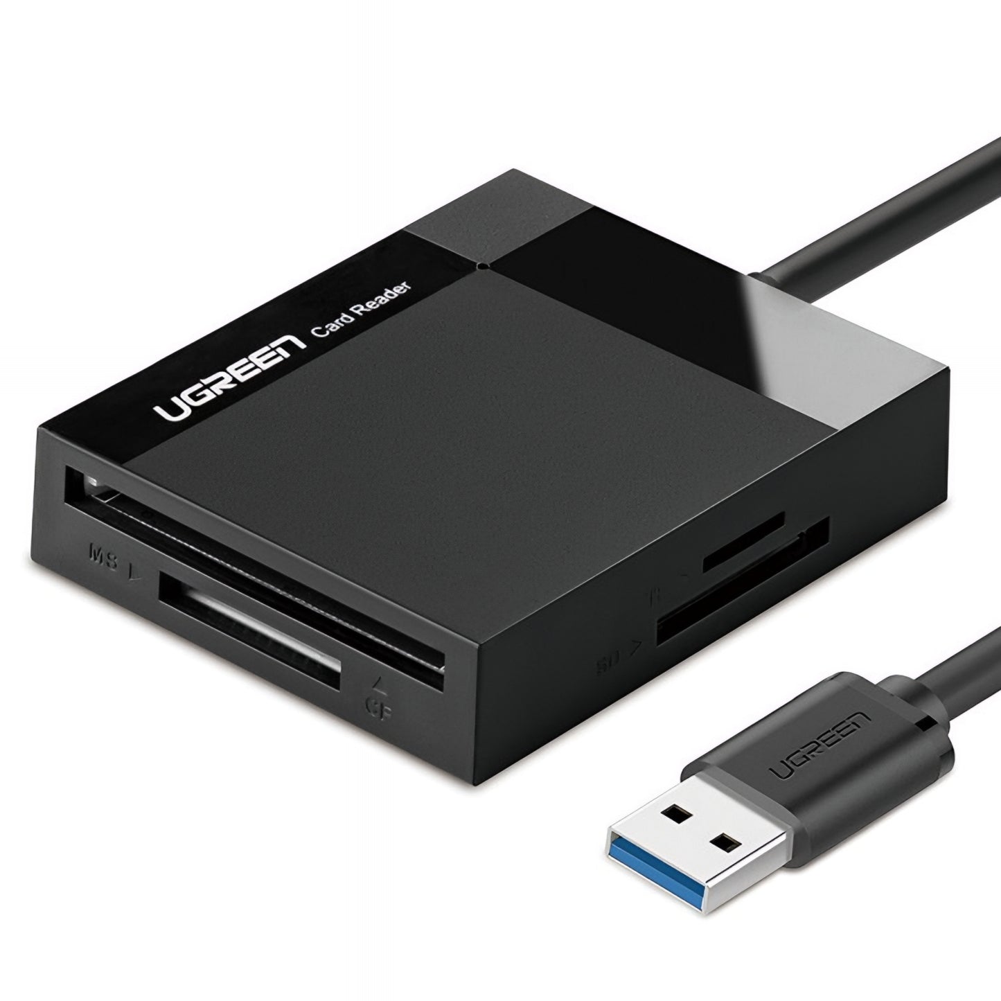 USB 3.0 UGREEN CR125 Card Reader, SD - microSD - CF - MS, Black