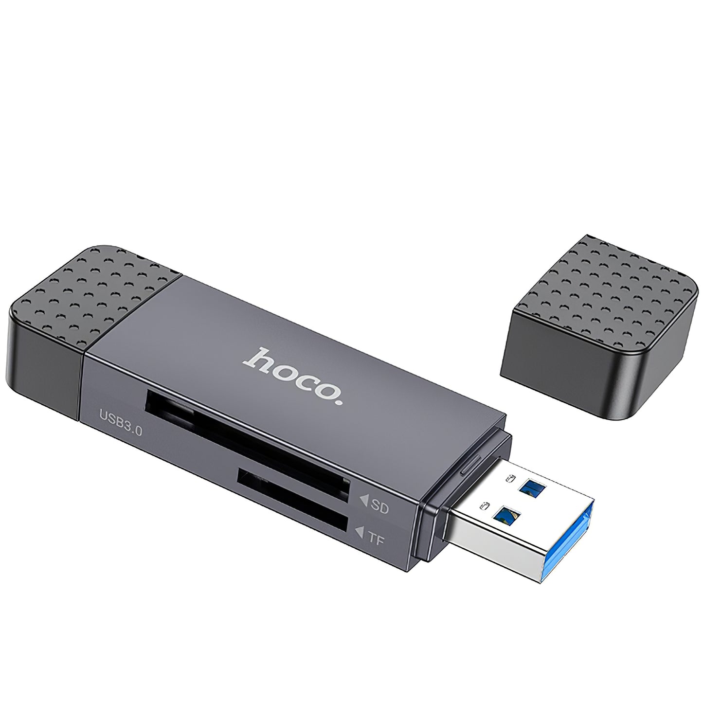 HOCO HB45 USB / USB-C Card Reader, SD - microSD, USB 2.0, Gray