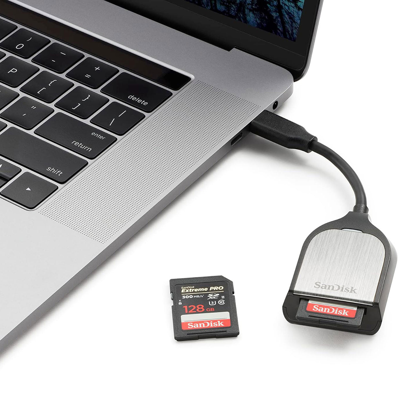 SanDisk Extreme PRO USB-C Card Reader, SD, Gray SDDR-409-G46