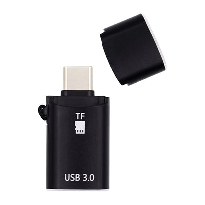 USB-C Techsuit AluVoltX Card Reader, USB-A (OTG) - microSD, Black