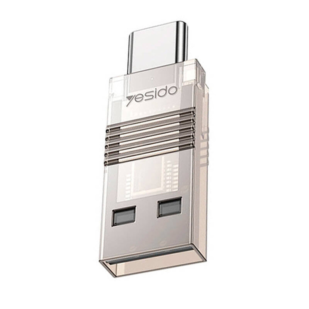 USB / USB-C Card Reader Yesido GS21, microSD, Transparent