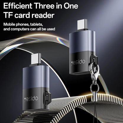 USB Card Reader Yesido GS37, microSD, Black