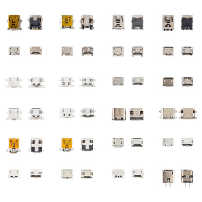 MicroUSB / miniUSB / USB-C Charging Connectors Pack, Various Models, Set of 240 pieces